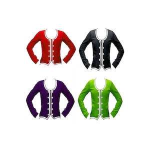 Chaqueta de terciopelo escocés para danza tradicional escocesa - Tallas para niños y adultos