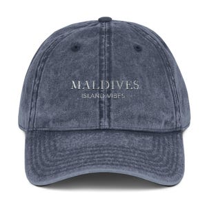 Vintage Embroidered Cap for Maldives Island Lovers, Perfect Gift for Beach Days, Summer Adventures, Travel Enthusiasts, Vacation Accessories