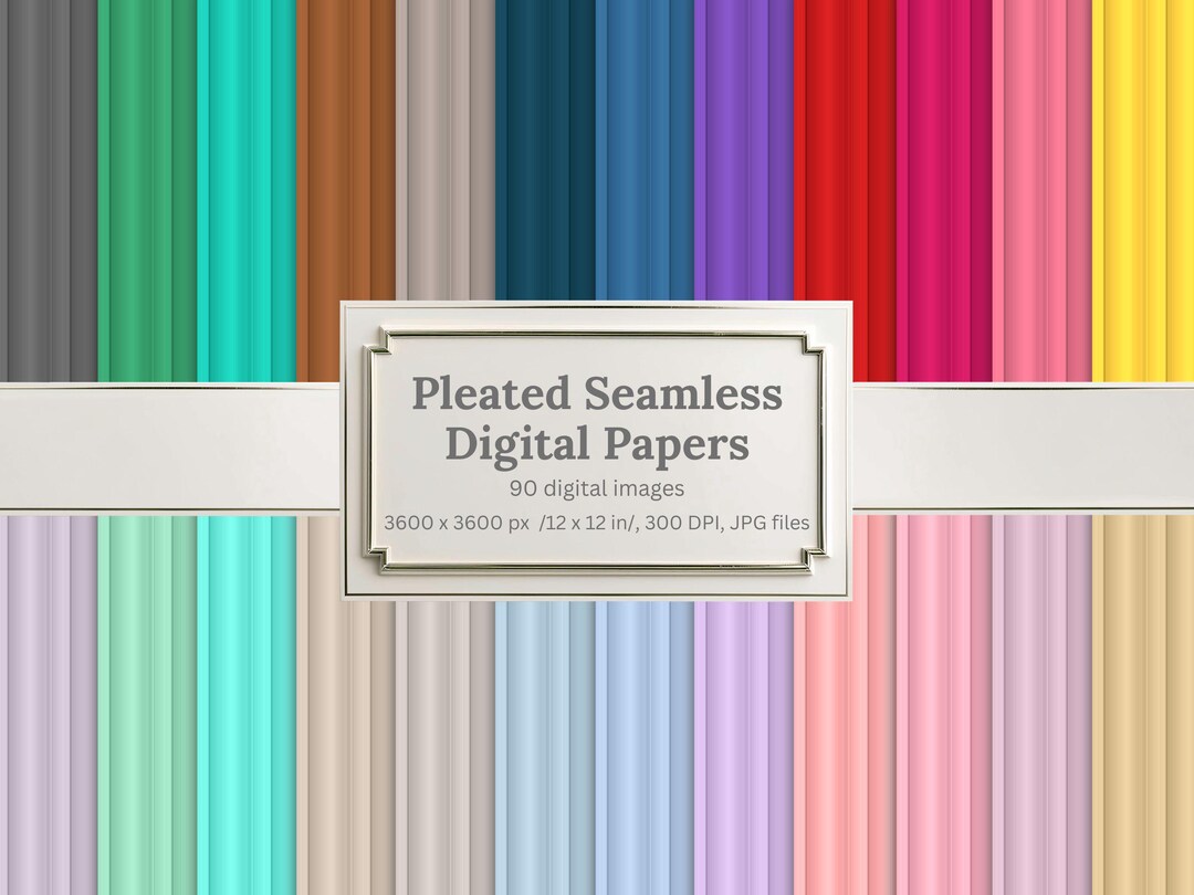 Textured Ribbed Paper Colourfull Pleated Seamless Digital Paper Bundle, Ribbed Textures, Vertical ...