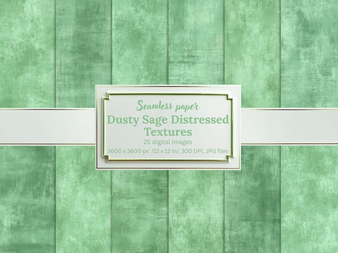 Dusty Sage Distressed Textures, Seamless Digital Papers, Soft Grunge ...