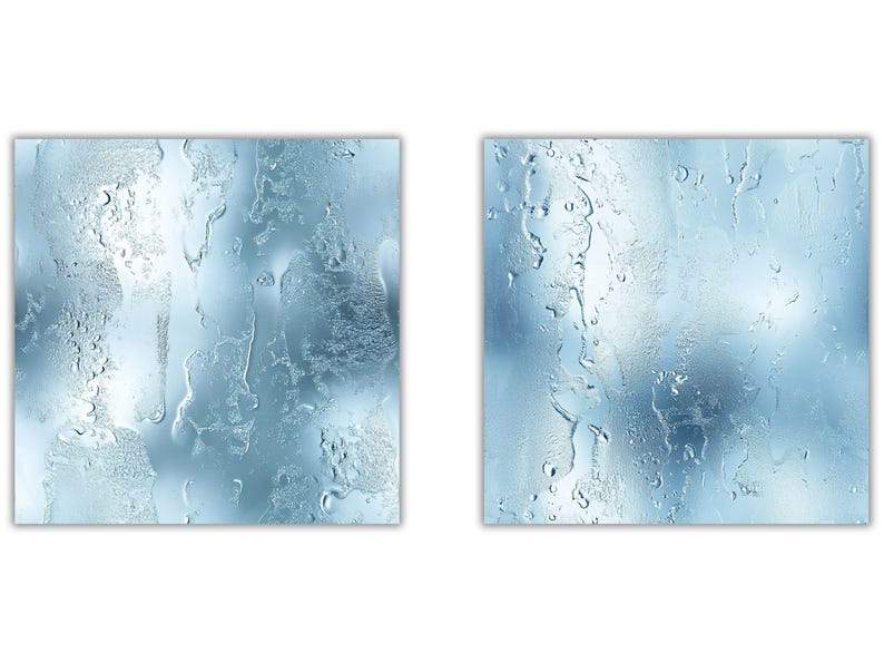 Blue Frosted Glass Digital Paper Bundle, Seamless Abstract Backgrounds ...