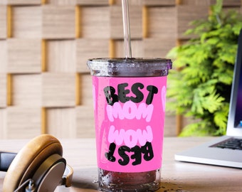 personalized Best Mom Suave Acrylic Cup  Mother's Day gift pink 16oz personalized gift for mom and mother