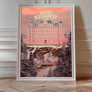El Gran Hotel Budapest Coche / Cartel de película Impresiones de arte, Decoración del hogar, Cartel de película vintage / Cartel de arte para regalo, Cartel de viaje