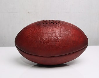 RUGA Legacy Vintage Leather Rugby Ball | Vegan Tanned Leather Sports Ball