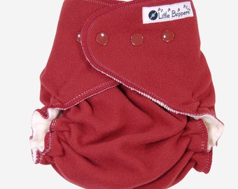 Diaper Cover Made to Order - Brick Red WindPro Fleece - Wind Pro by Polartec - You Pick Size - Cloth Diaper Wrap - Breathable Waterproof