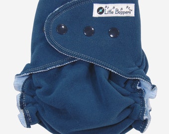 Diaper Cover Made to Order - Light Navy Blue WindPro Fleece - Wind Pro by Polartec- You Pick Size- Cloth Diaper Wrap - Breathable Waterproof