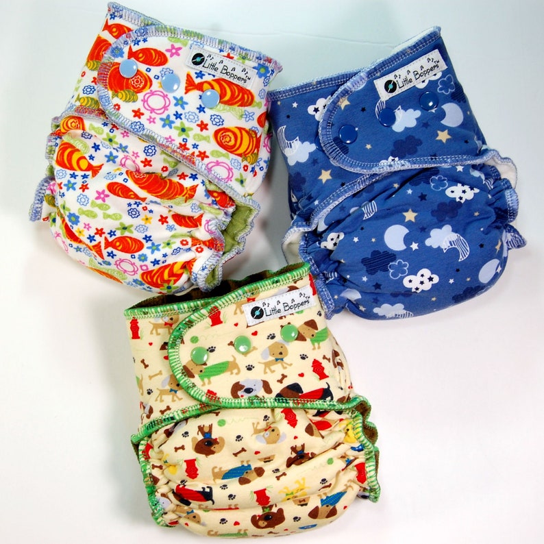 Surprise-Me Bundle of 3 Wind Pro AI2 Cloth Diapers Pack of Three Made to Order Windpro Diapers Nappies Save Money Discount Mystery image 8