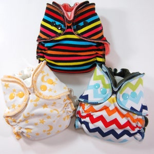 Surprise-Me Bundle of 3 Wind Pro AI2 Cloth Diapers Pack of Three Made to Order Windpro Diapers Nappies Save Money Discount Mystery image 9