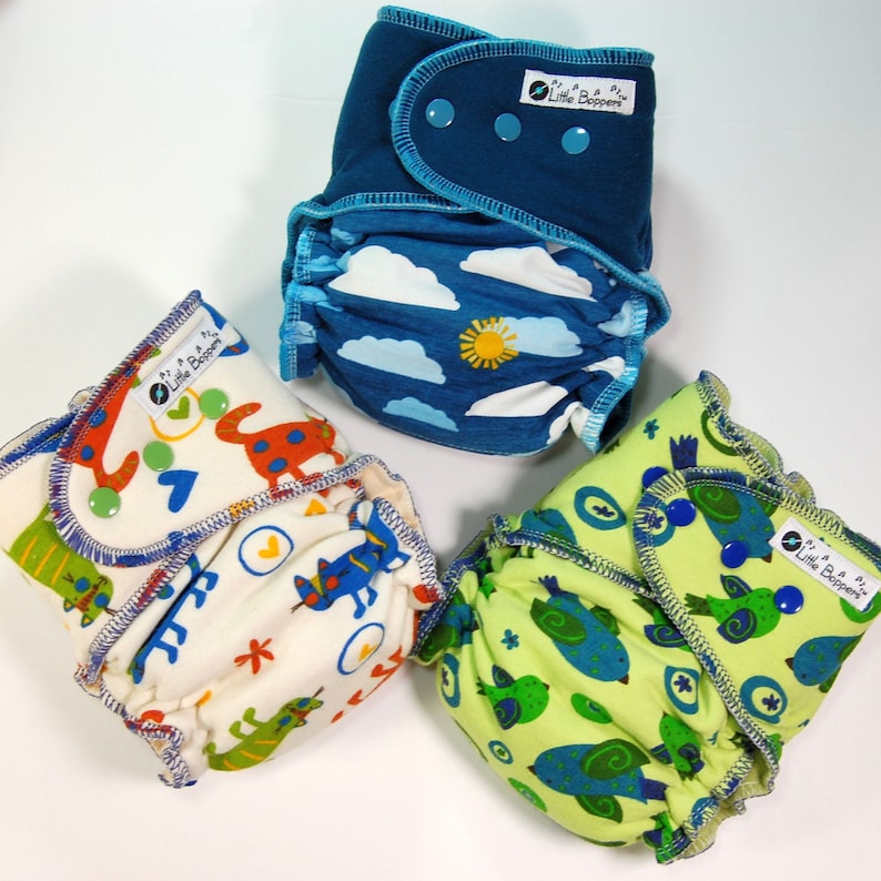 Surprise-Me Bundle of 3 Wind Pro AI2 Cloth Diapers Pack of Three Made to Order Windpro Diapers Nappies Save Money Discount Mystery image 4