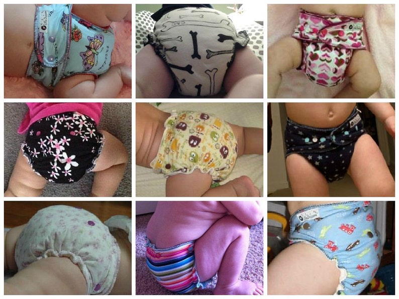 Made to Order Coth Diaper or Cover Smiling Sushi You Pick Size and Style Double Brushed Poly Lycra image 8