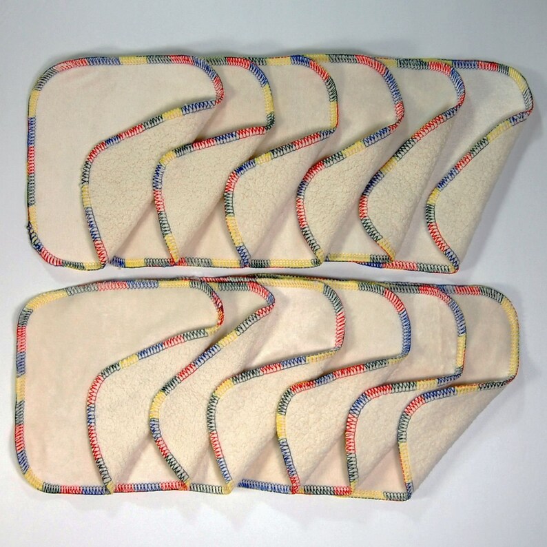 Best Cloth Diaper Wipes Thick Baby Washcloths Set of 12 Etsy