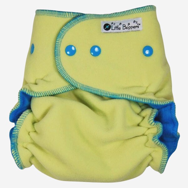 Diaper Cover Made to Order - Wind Pro Fleece - Citron Windpro - You Pick Size - Lemon Lime Yellow - Cloth Diaper Wrap