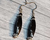 2 Inch Rustic Black Earrings, Boho Vintage Bead Dangle Earrings for Women, Drop Earrings
