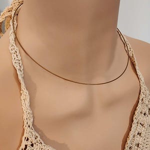 18 Inch Wire Necklace with Screw Clasp, Minimalist DIY Necklace