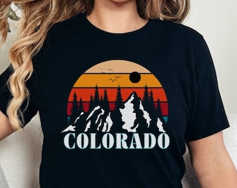 Unisex Retro Colorado Shirt / Rocky Mountain Tshirt / Camping Tshirt / Vintage Colorado Mountain Shirt / Colorado Gifts / Colorado Vacation