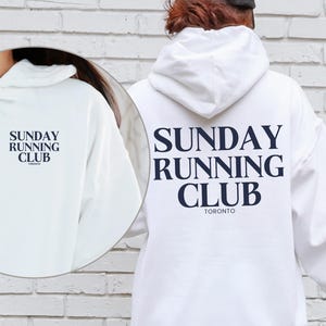 Custom Runner Gift Sunday Running Club Hoodie Personalized Gift for Her Running Sweatshirt Marathon Shirt Saturday Run Club Fitness Gift Men