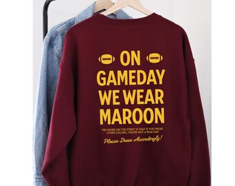 College Gameday Sweatshirt Minnesota Maroon Gold Game Day Pullover Big Ten Football Fan Apparel Grad Gift College Merch Conference Shirt