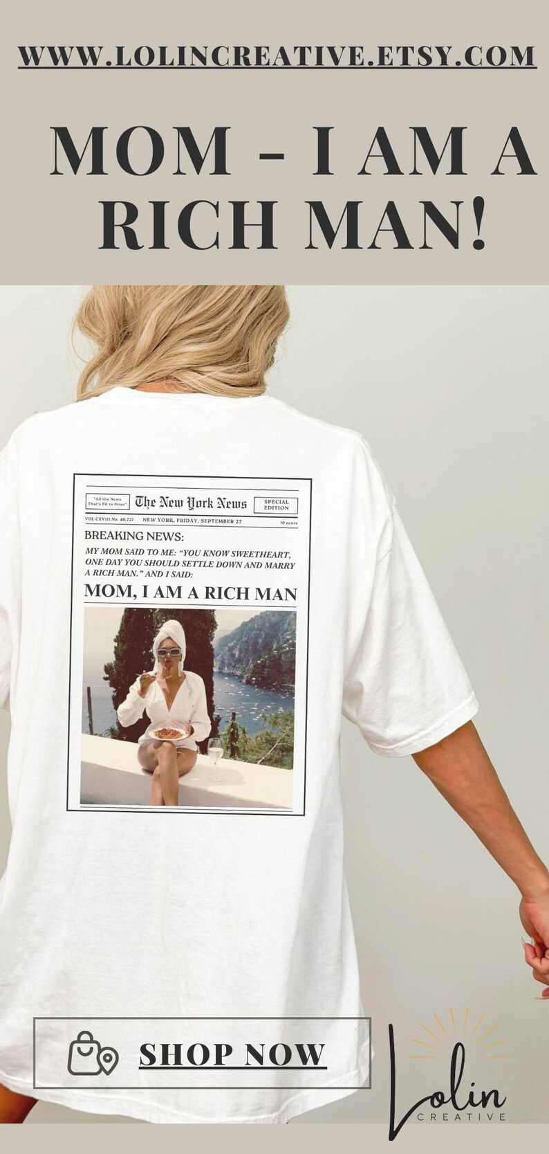 Cher Quote shirt mom I am a rich man