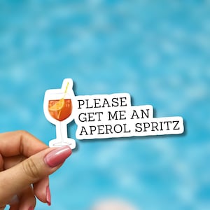 Aperol Spritz Sticker for Laptop Kindle Water Bottle Funny Stickers Spritz Lover Best Friend Gift Aperitivo  Aesthetic Stickers Y2K Preppy