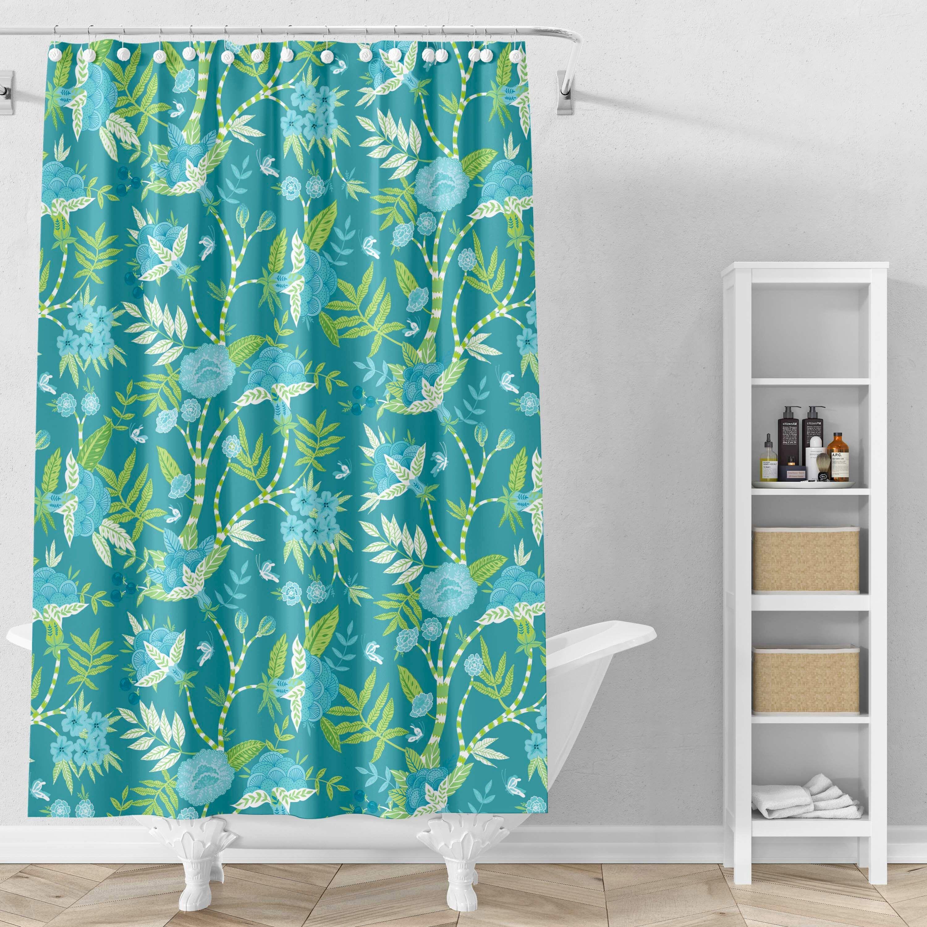 Blue And Green Shower Curtain