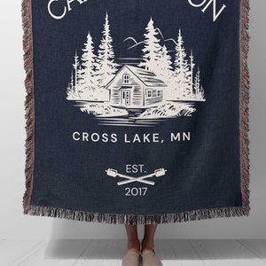 Custom Family Blanket Cabin Blanket For New Homeowner Gift Idea For Cabin Home Decor Tapestry Wall Hanging Nature Blanket For Christmas Gifts