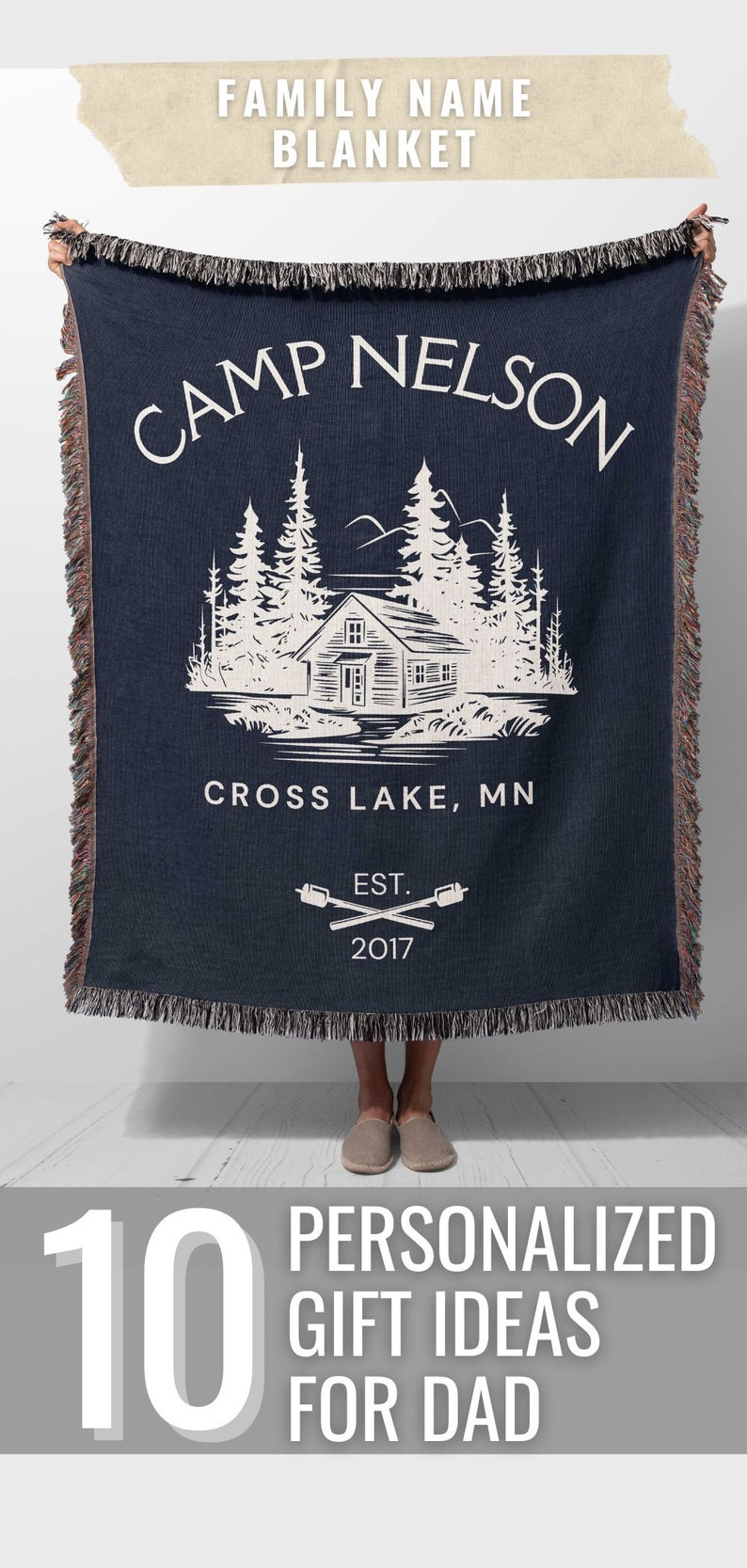 Custom Family Blanket Cabin Blanket For New Homeowner Gift Idea For Cabin Home Decor Tapestry Wall Hanging Nature Blanket For Christmas Gifts