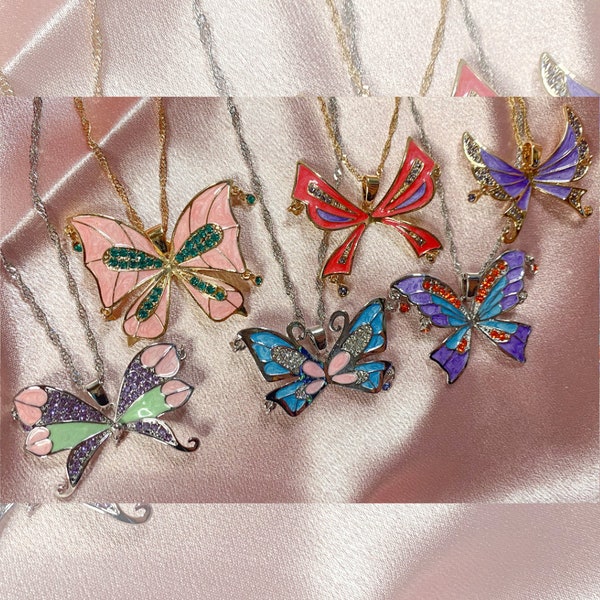 Winx Enchantix Inspired Necklaces - Dainty Winx Necklaces - Butterfly Fairy Necklaces - Group Friendship Necklace - Halskette in Feen-Flügel