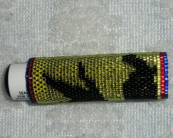 Native American Lip Balm Cover With Stork and Turtle