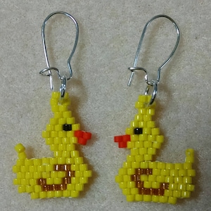 Rubber Ducky Earrings Bead Pattern