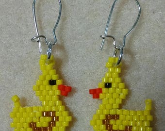 Rubber Ducky Earrings Bead Pattern