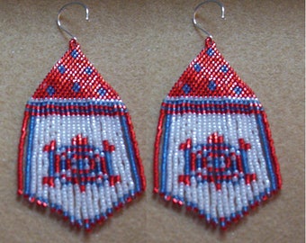 Native American Influenced Turtle Fringe Earrings