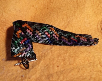 Rainbow Maze Peyote Bracelet