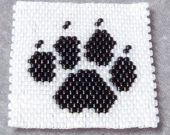 Bear Paw Print Amulet Bag Panel