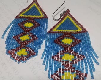 Path to the Pyramid Fringe Earrings-NA-Long