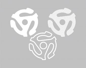 45 RPM Adapter - White (ai, svg, png)