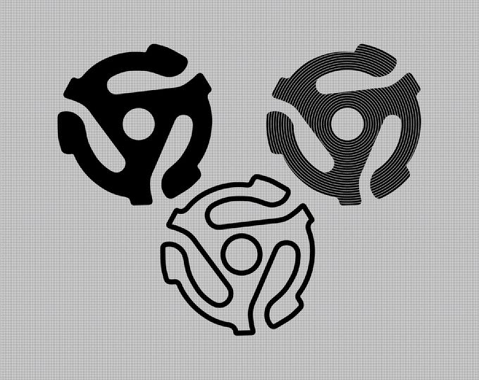 45 RPM Adapter - Black (ai, Svg, Png) - Etsy