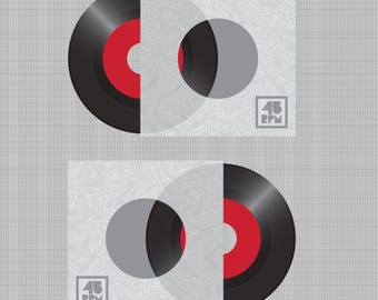 45 RPM Record w/ Sleeve (ai, svg, png)