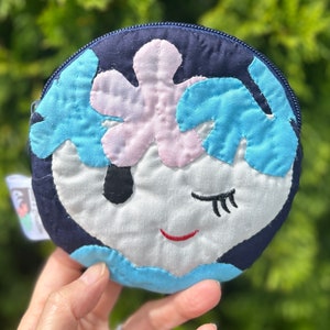 100 % HANDGEMACHT, hawaiianische gesteppte Puppentasche, Zubehöretui, Pillenetui, gesteppte Baumwolltasche, Zubehöretui, Medikamentenetui, Kosmetiktasche, Puppendesign, beliebt auf Hawaii