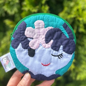 100 % HANDGEMACHT, hawaiianische gesteppte Puppentasche, Zubehöretui, Pillenetui, gesteppte Baumwolltasche, Zubehöretui, Medikamentenetui, Kosmetiktasche, Puppendesign, beliebt auf Hawaii