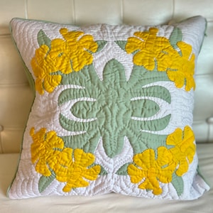 Couettes hawaïennes faites à la main Artisanat hawaïen traditionnel Hibiscus 18 pouces Taie d'oreiller décoration de la maison Couette hawaïenne 45 cm housse de coussin hibiscus Intérieur hawaïen