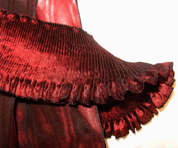 BORDEAUX RAYON BURGUNDY 2/" WIDE GERMAN MOIRE RIBBON