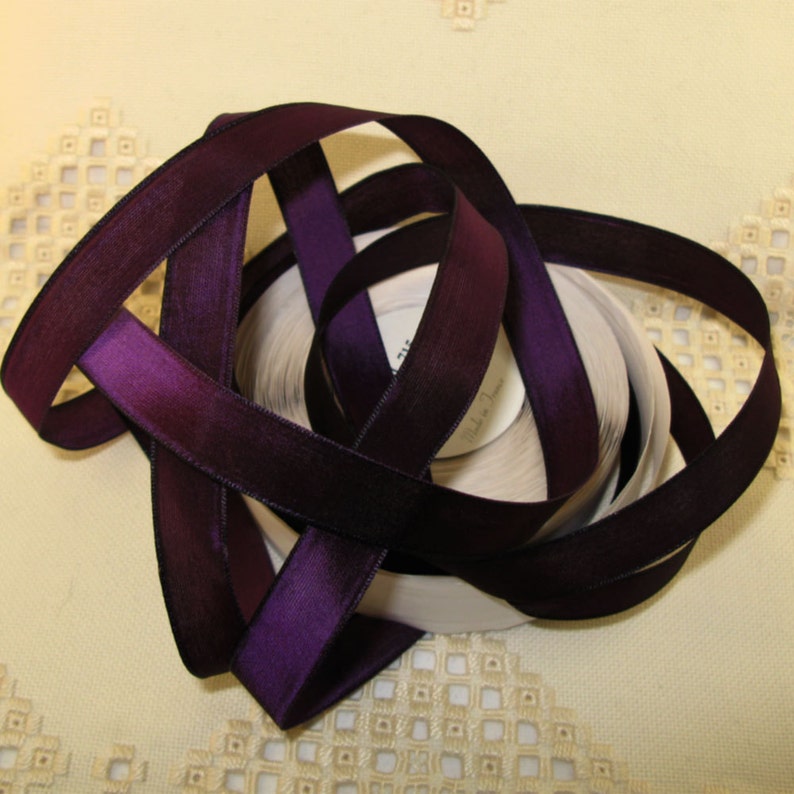 VINTAGE FRENCH RIBBON wire PINK PURPLE 5//8/" or 7//8/" OMBRE 1yd Made in France