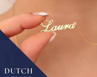 Gold and silver name necklace - customized name jewelry with any name - personalized bridesmaid gift, mother necklace, Mother's Day, Gift