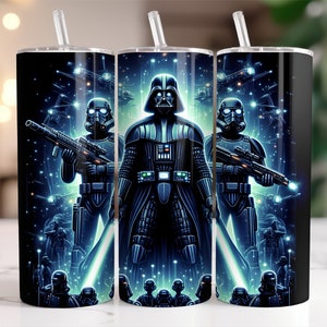 Tumbler Wrap Star Wars Darth Vader PNG, 20 oz Watercolor Splash Digital Design - High Resolution - Instant Digital PNG Download