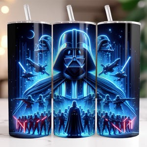 Tumbler Wrap Star Wars Darth Vader PNG, 20 oz Watercolor Splash Digital Design - High Resolution - Instant Digital PNG Download
