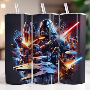 Tumbler Wrap Star Wars Darth Vader PNG, 20 oz Aquarell Splash Digital Design - hohe Auflösung - Sofortiger digitaler PNG Download