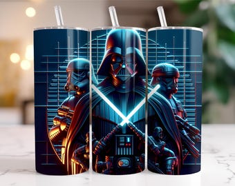 2 PNG Tumbler Wrap Star Wars Darth Vader PNG, 20 oz Acuarela Splash Diseño Digital - Alta Resolución - Descarga Digital Instantánea PNG