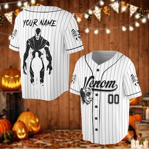Personalized Venom Baseball Jersey, Custom Venom Movie Baseball Shirt, Superhero Baseball Team, Venom Jersey Shirt For Fan,Gift For Him