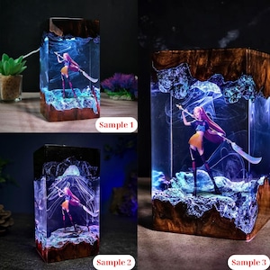 Mira Kpop Demon Hunters Resin Lamp, Saja Girls Night Light, Kpop Movie Fan Gift, Rumi, Zoey Home Decor, Huntrix Desk Decor, Anime Lover