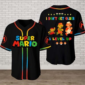 Super Mario Baseball Jersey, Mario Game Jersey Shirt, Super Daddio Shirt, Mario Bros Shirt, Video Game Shirt, Mario Shirt For Men Women